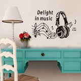 Jm8265 Generic Home Earphone Note Print Water Resistant Wall Sticker DIY Wallpaper