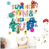 Cartoon Anime Monster Wall Stickers Study Bedroom Decoration Painting Environment Protection PVC Material Self-Adhesive Home Decor Wallpaper size 50x70 xls7170