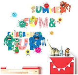 Cartoon Anime Monster Wall Stickers Study Bedroom Decoration Painting Environment Protection PVC Material Self-Adhesive Home Decor Wallpaper size 50x70 xls7170