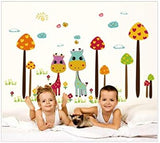 Cute deer wall stickers for kids rooms home decor cartoon animals wall decals DIY mural art poster size 50x70 ay7231
