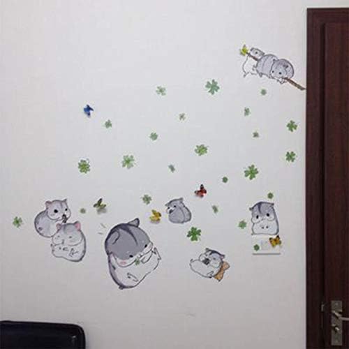 MJ7014【 German】 PVC wall decal wall decal nice little hamster wall sticker wall decal sticker children's day gift good gift for friends