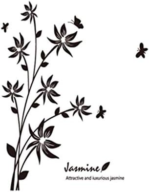 Art Black Butterflies and Hanging Vines Wall Sticker Jm8343
