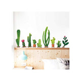 Wall Stickers 2pcs Fresh Cactus Green Plant Decal