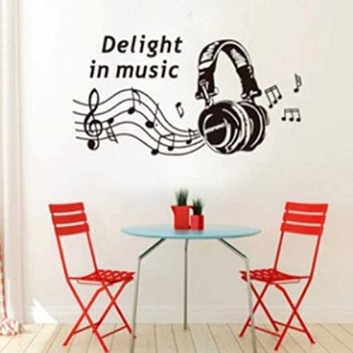 Jm8265 Generic Home Earphone Note Print Water Resistant Wall Sticker DIY Wallpaper