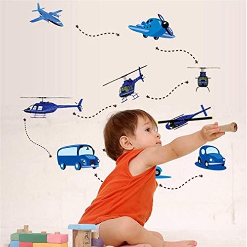 Cartoon Plane Wall Stickers Home Decoration Sticker for Kids Room Wall-paper size 50x70cm ncs012