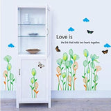 Fresh flowers wall and skirting balcony balcony removable decoration background room decor screw size 50x70 xy8141