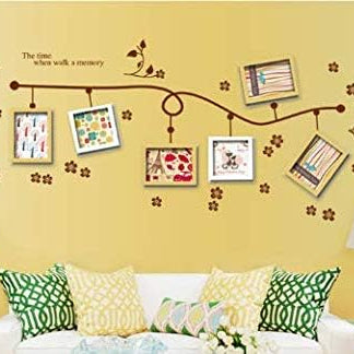 Fashion home photo frame wall combination sticker butterfly flower sofa background decorative size 20x60 ay1008a  ay1007