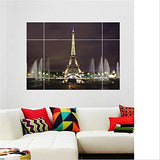 l Huaduo Modern Removable Wall Stickers 3D Window View Large Eiffel Tower Sydney Greek Night City For Living Room Bedroom Home Decoration size 50x70 ay8014axl
