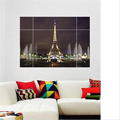 l Huaduo Modern Removable Wall Stickers 3D Window View Large Eiffel Tower Sydney Greek Night City For Living Room Bedroom Home Decoration size 50x70 ay8014axl