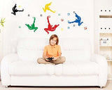 Playing Football Wall Decal Home Sticker House Decoration WallPaper Removable Living Dinning Room Bedroom Kitchen Art Picture Murals DIY Stick Girls Boys kids Nursery Baby Playroom Decoration by fashionbeautybuy1 size 60x90 nc029