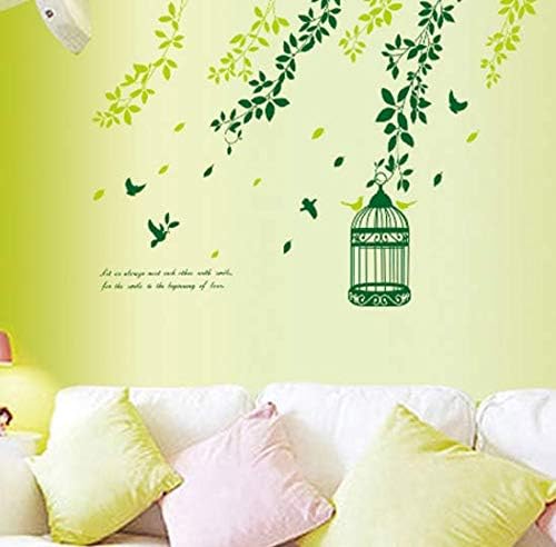 Living room Green Tree Branches PVC Wall Stickers DM570063