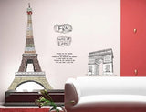France Eiffel Tower Wall Sticker with quotes AY1930