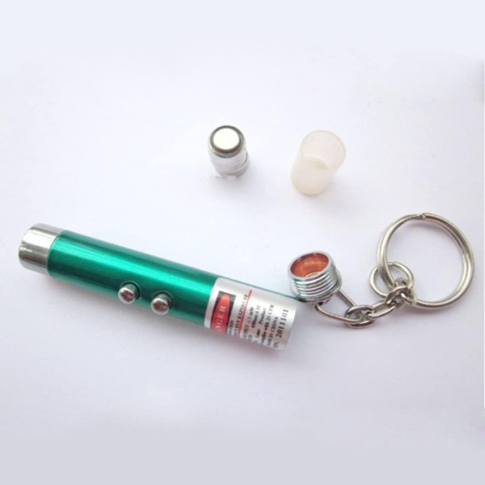 Pack of 10 Laser LED Light with Key Chain | Mulituse Laser Pointer (random color)