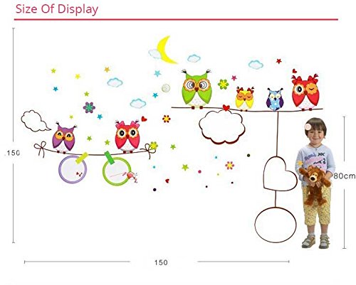 Oren Empower Owls & Family Wall Sticker size 50x70 xy8106