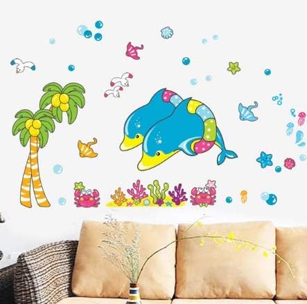 Ocean Park Children's Room Background Wall Cartoon Sticker Decoration Wall Stickers LD2032