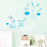 I have a dream Hand-Drawn style rabbit High quality DIY Decorate Wall Decal Sticker Decor for Kids Home Nursery Room for Children's Bedroom size 50x70 ay7038
