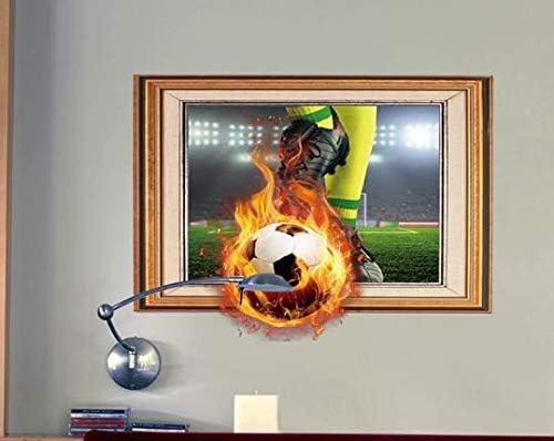 Football Cartoon 3D Wall Sticker for Children Kid Room Exercise Soccer Association Football World Cup Wallpaper Home Decoration -xx size 45x60 sk9061