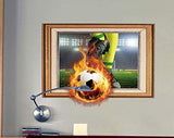 Football Cartoon 3D Wall Sticker for Children Kid Room Exercise Soccer Association Football World Cup Wallpaper Home Decoration -xx size 45x60 sk9061