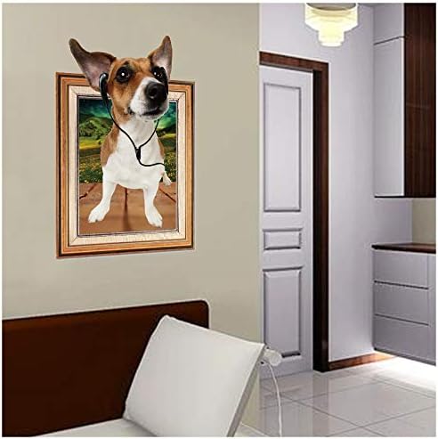 Plus Nao Wall Sticker Dog Photo Frame Picture Frame Trick Art 3D 3D 3D Flying,