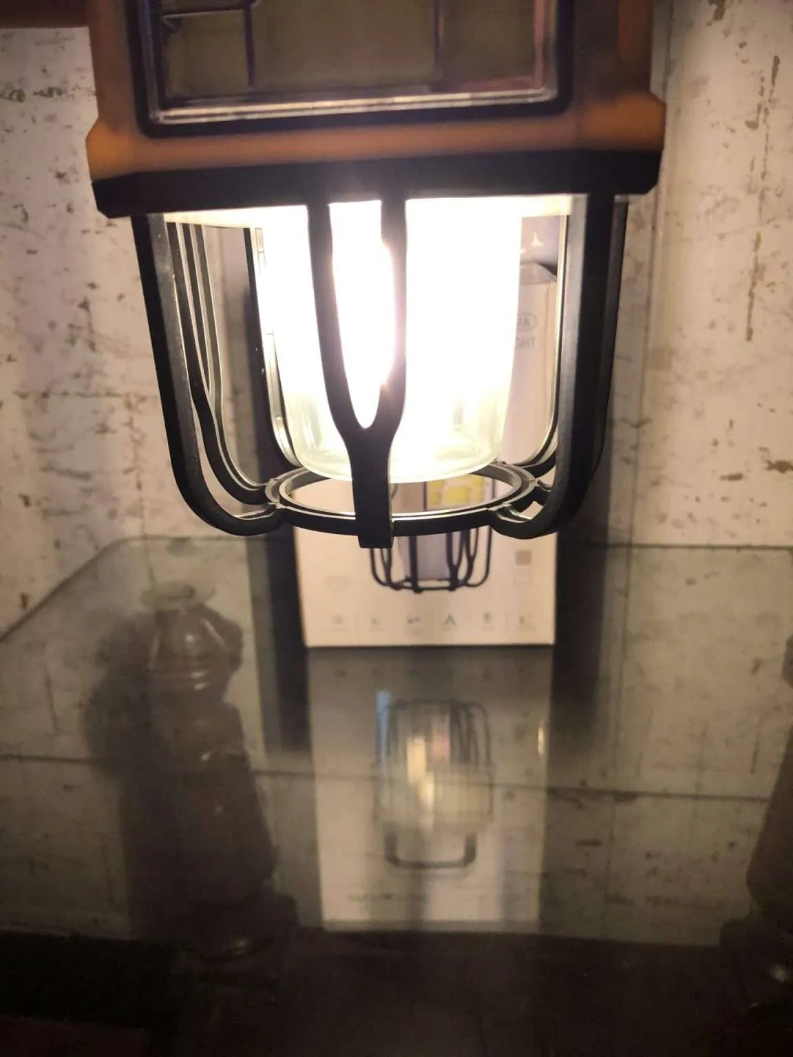 HelloCloud Multifunctional Camping Light Dual Bright &amp; Warm Modes Solar &amp; USB Rechargeable Lantern with Power Bank(HC-7677A)