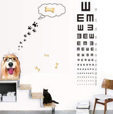SHOWERORO 2pcs Wall Stickers Merch Kids Eye Chart Wall Sticker Ay6023