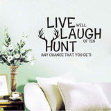 Live Laugh Hunt Plane Wall Sticker for Home Background Decoration 30x60 dzr2014