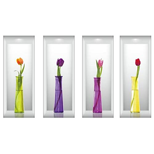 '3D Flower Vase' Wall Sticker