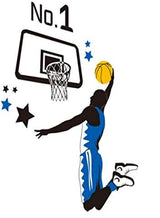 Player Playing Basketball Wall Decal Slam Dunk Basketball Players Wall Stickers size 50x70 ncs0021