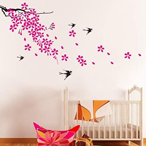 Peach Blossom Plum Flower Floral Wall Sticker Decal Decor Removable Wallpaper size 50x70 jm8010