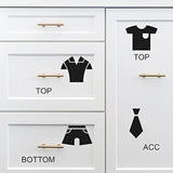 Srkin Clothing Label Sticker | Removable Wardrobe Wall Clothing Classification Decor, Creative Life Label Vinyl Sticker for Adults, Female, Male, Children, Bedroom Ay1101 Size 50x35cm