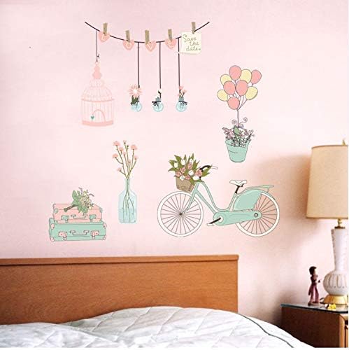 Now Cartoon Flower Balloon Car Pattern Wall Sticker Bedroom Wardrobe Art Background Decal Wall Decor Muraux size 50x70 sk7159