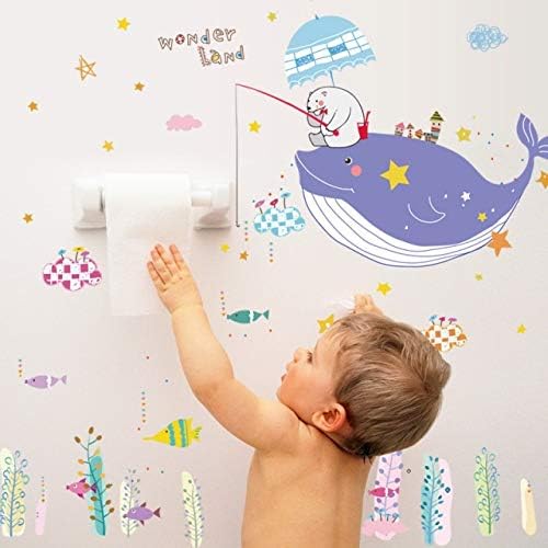 Ikan Paus Beruang SK7022 - Stiker Dinding / Wall Sticker