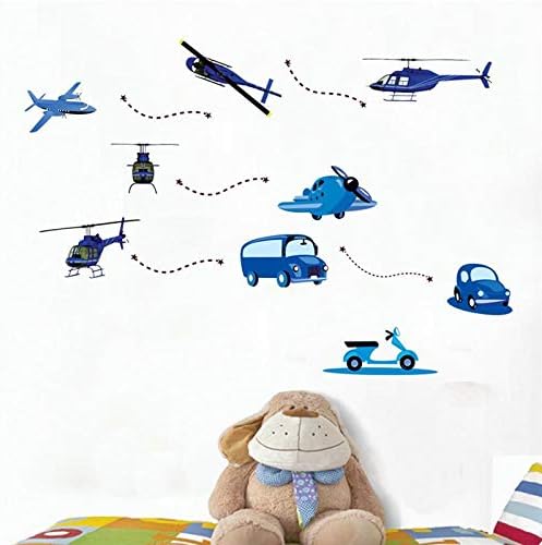 Cartoon Plane Wall Stickers Home Decoration Sticker for Kids Room Wall-paper size 50x70cm ncs012