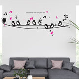 Jm8210 Decals Design 'Cute Singing Birds' Wall Sticker