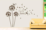 DIY Dandelion Flower Vinyl Wall Sticker For Living Room size 60x90 am9001