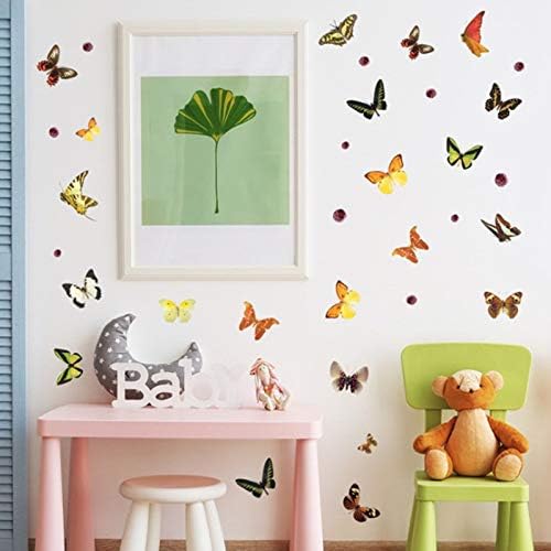 Butterfly Wall Stickers Art Decal Satin Paper Butterflies Home DIY Decor Removable Wall Decor size  50x70cm Ncs007