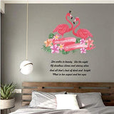 Sk7167 Nordic style wall stickers green leaf lovebird couple flamingo home decoration stickers girls room sweet love sayings home