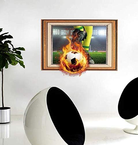 Football Cartoon 3D Wall Sticker for Children Kid Room Exercise Soccer Association Football World Cup Wallpaper Home Decoration -xx size 45x60 sk9061