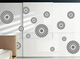 Circle Combination Wall Sticker Sofa Background Abstract Circle Window Glass Decor stickers Ay9038