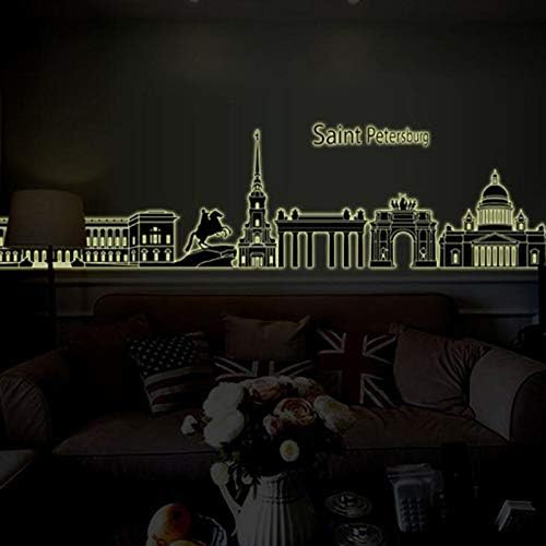 Diy Wall Stickers Landscape Building Living Room Wall Decals Wallpaper size abq9625