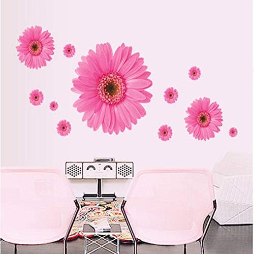 Wall Sticker Pink Daisy Flowers size 45x60 ay6015b