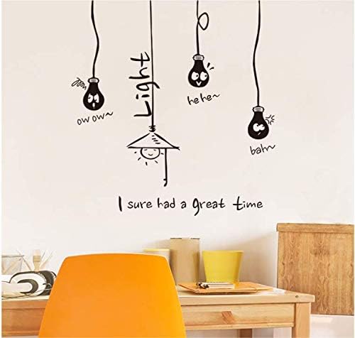 Wall Stickers For Living Room Hanging Light Bulbs Wall Sticker For Home Decor Abc1013
