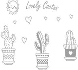 Lovely Sunflower Cactus Pot Plants Pastoral Style Wall Stickers Wall Decal size 60x90 jm8215