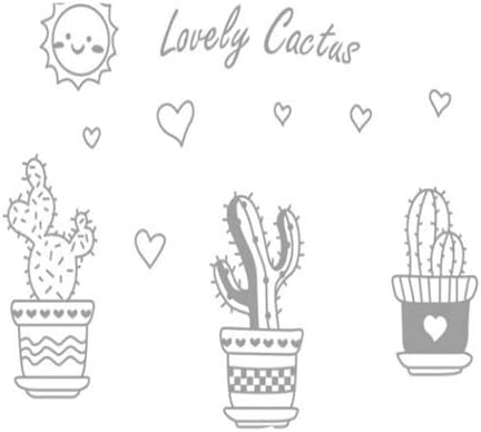 Lovely Sunflower Cactus Pot Plants Pastoral Style Wall Stickers Wall Decal size 60x90 jm8215
