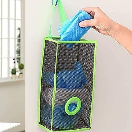 Plastic Bag Holder Hanging Organizer, Reusable Shopping Bag Storage Dispenser for Kitchen & Home
