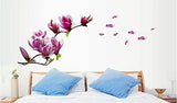 Chaste Magnolia Purple Mural Wall Sticker Model AY7105