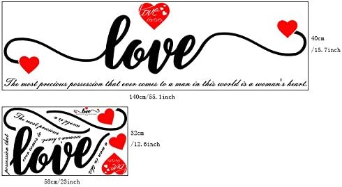 Heart Quote Wall Sticker size 30x60 dm3005