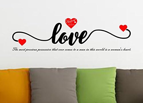 Heart Quote Wall Sticker size 30x60 dm3005