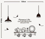 SYGA Light, Plates, cupskitchen utencils Decals Design Wall Stickers size 60x90 ay9139