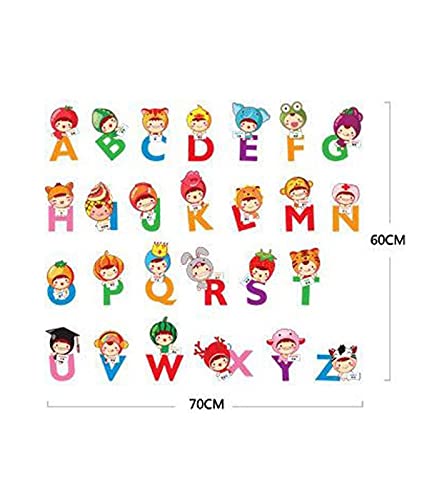 JAAMSO ROYALS Kid 's Room Cartoon Learning to Read Pictures Baby English Animal Letters Education Alphabet ' Wall Sticker (PVC Vinyl, 60 cm X 45 cm, Children's Room Décor Stickers)  size  45x60  lc6002